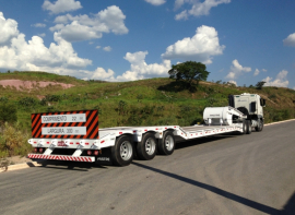 Prancha Reta 4 eixos - Transporte Pesado e Remo��es Industriais