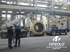 Içamento de Rotor com Guindastes Industriais Içamento de Rotor com Guindastes Industriais
