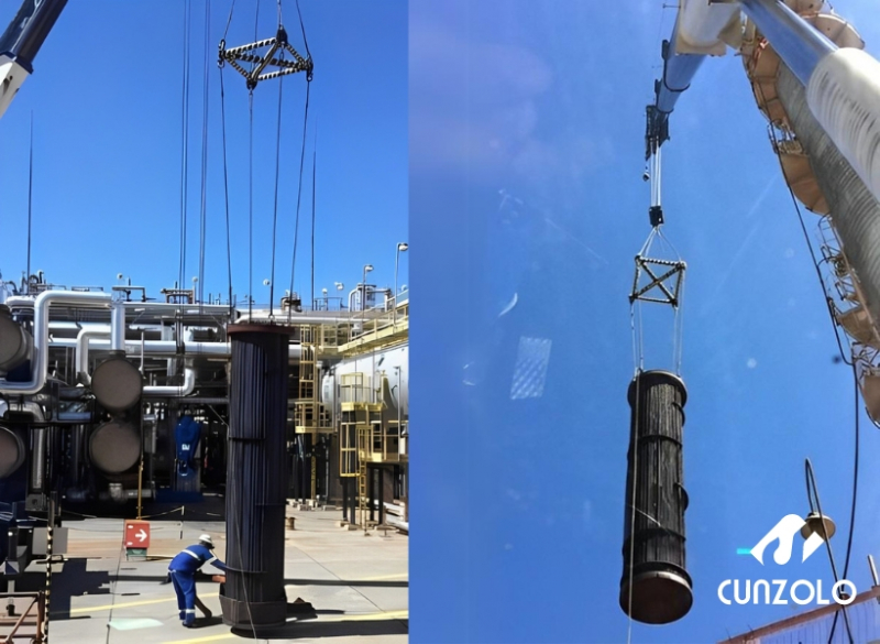 O Guindaste Rodoviário Grove em operação de remoção industrial e içamento de feixe vertical na cidade de Paulínia - São Paulo.