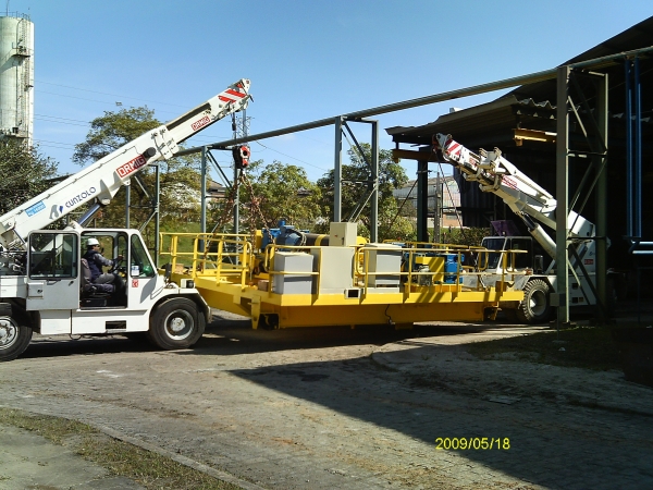 Uma solução inédita foi encontrada em Caçapava, quando os equipamentos da Cunzolo facilitaram uma operação na fábrica da MWL Brasil Rodas & Eixos, durante a montagem de uma nova ponte rolante (PR) na fábrica, em maio de 2012 para o cliente Duraferro.