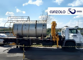 A Cunzolo realizou uma operação de içamento e transporte com Guindaste na cidade de Jundiaí-SP.