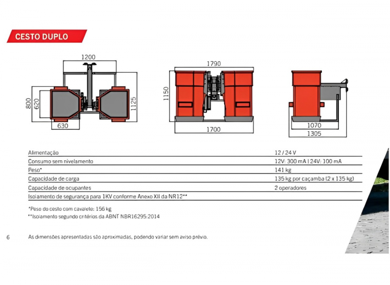 A Cunzolo trabalha com a locação do Guindaste Articulado Palfinger PK 165.002 TEC 7 F PJ300L F com capacidade total do equipamento de 32.000 kg, chegando a uma altura máxima de 21 metros.