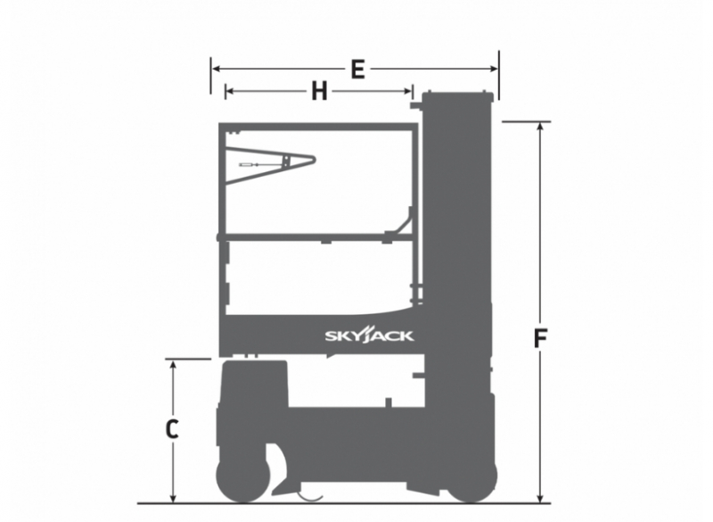 A Cunzolo disponibiliza a Plataforma Tipo Mastro Vertical -  Skyjack SJ20E é indicada para trabalhos em altura até 7,77 metros, possui capacidade de peso de até 159 kg e peso total de 1139kg.