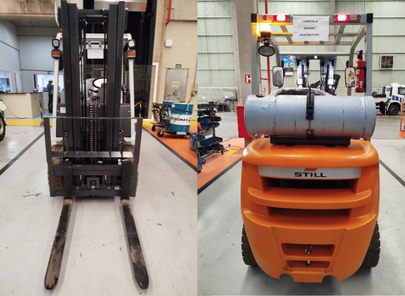 A Cunzolo trabalha com a Empilhadeira 2,5 Ton GLP - Still RC44-25C G115 4775, ideal para auxiliar em projetos de que exijam equipamentos pequenos, manutenções internas e externas.