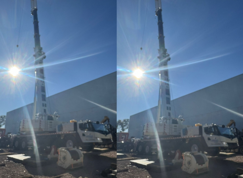 A Cunzolo oferece a locação de Guindaste XCMG XCA250, telescópico de 250 toneladas, lança de até 119m, com controle remoto e alto desempenho para grandes projetos.