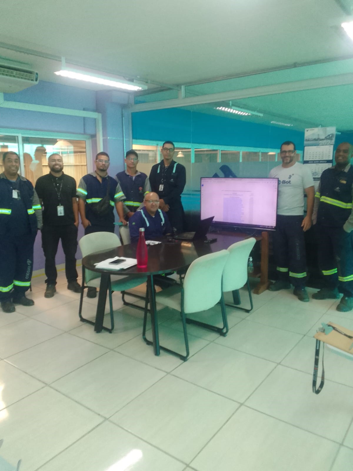 Equipe em treinamento