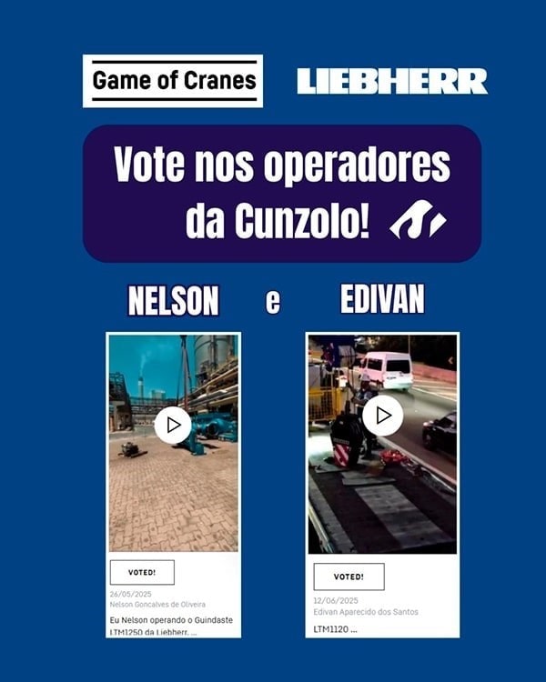 Nelson e Edivan Game of Cranes Liebherr e Cunzolo Nelson e Edivan Game of Cranes Liebherr e Cunzolo