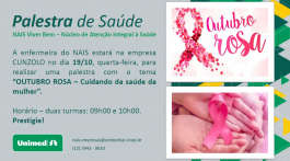 Confira a��es em prol da sa�de realizadas nos meses de outubro e novembro na Cunzolo