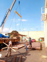 Guindaste Tadano GR 300 em opera��o com uso de balancim 