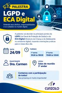 Cunzolo Promove Palestra Sobre LGPD e ECA Digital e Amplia a Cultura de Segurança para o Ambiente Digital